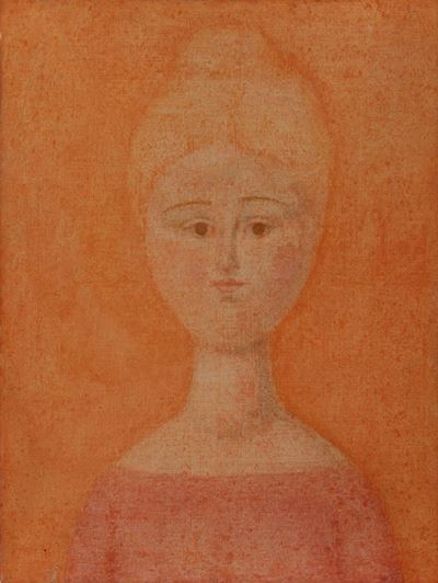 Fanciulla, olio su faesite, 1965