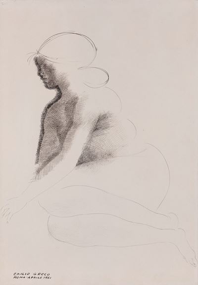 Senza titolo, pastelli su carta, 1961