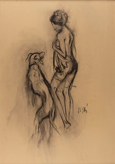 Senza titolo, carboncino su carta