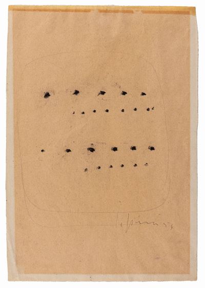 Concetto spaziale, matita e inchiostro su carta, 1954