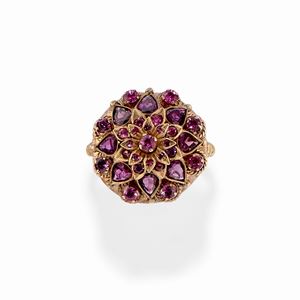  - Anello in oro giallo 14k e tormaline