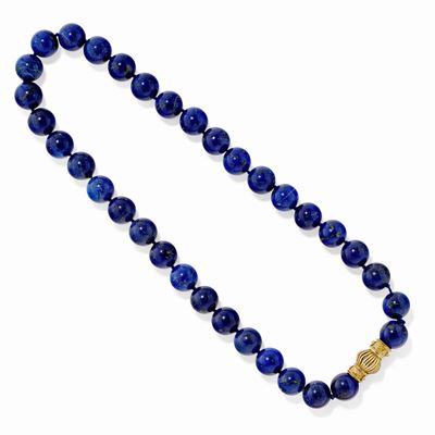 Collana in Oro Giallo 18k e Lapislazzuli