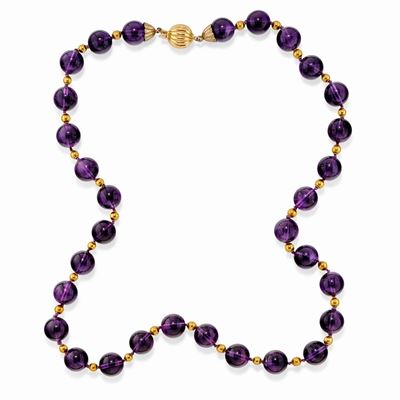 Collana in Oro Giallo 18k e Ametiste