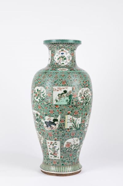 Vaso in porcellana Famiglia Verde, Cina, XIX secolo