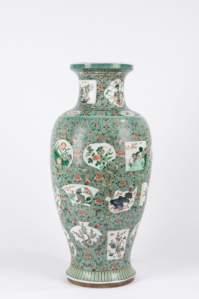 Vaso in porcellana Famiglia Verde, Cina, XIX secolo