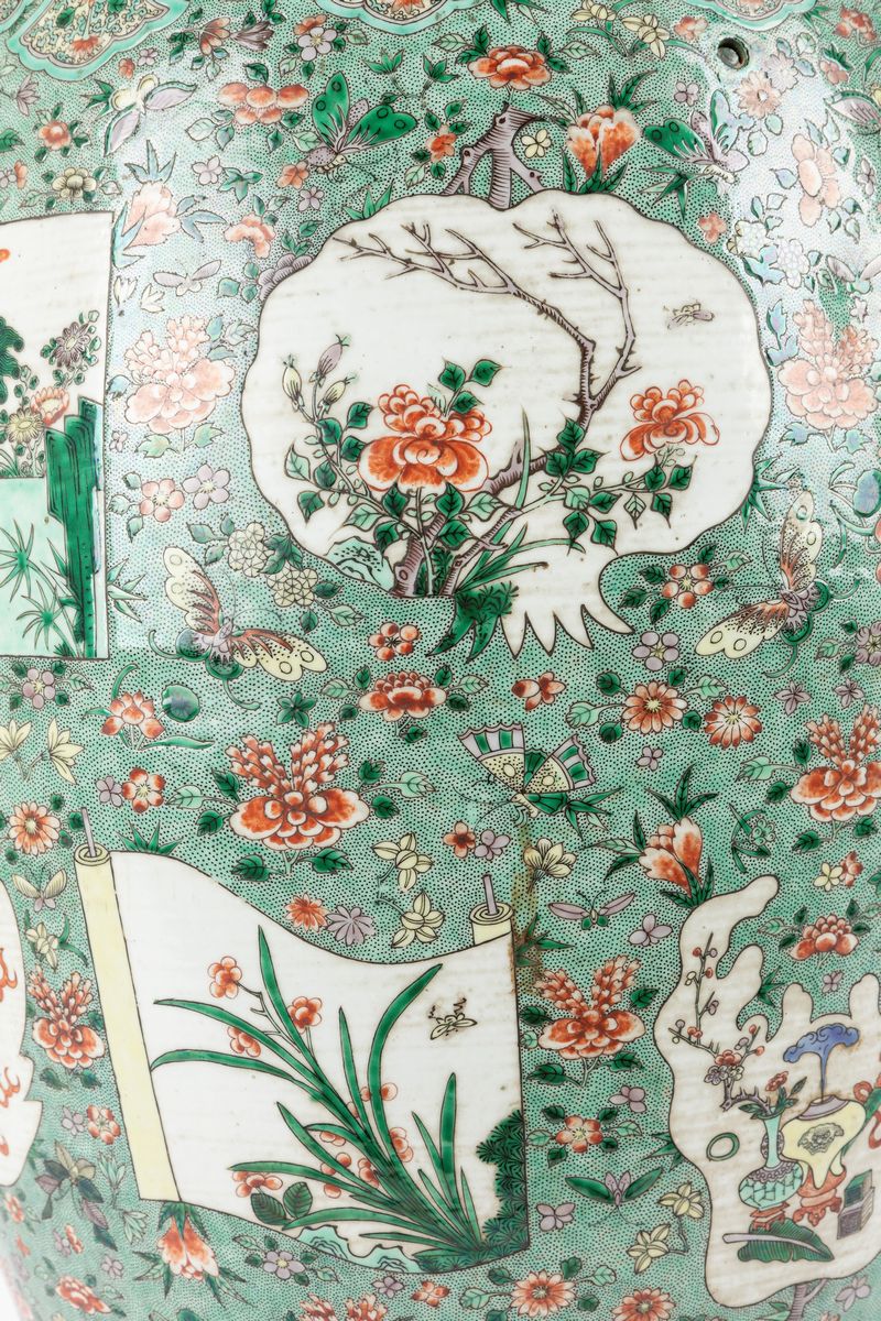Vaso in porcellana Famiglia Verde, Cina, XIX secolo