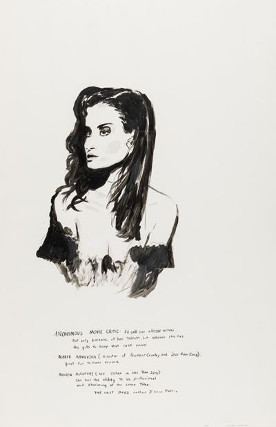Jane the Vampire, carboncino acrilico su carta