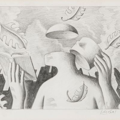 Senza titolo, grafite su carta, 1992