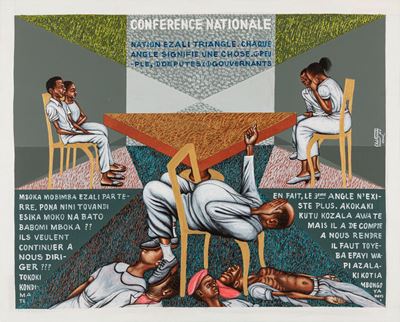 Conference Nationale, acrilico su tela