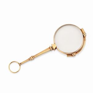  - A 14k yellow gold lorgnette