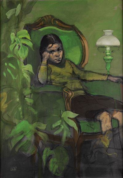 Senza titolo (1967), tecnica mista su tela