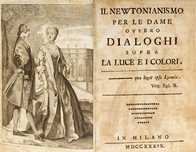 Algarotti, Il newtonianismo per le Dame ovvero dialoghi sopra la luce e i colori