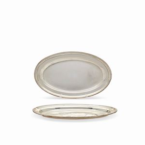  - Two silver trays, Turin, 19th Century