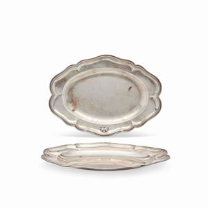  - Two silver trays, France, end of 18th Century