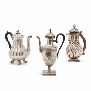Two coffee pots and a chocolatier, Naples and Rome, 18th Century