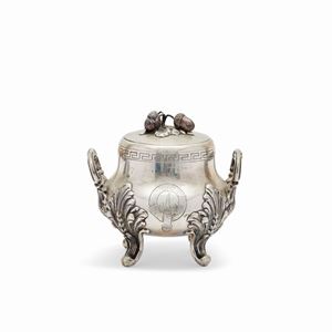  - A silver sugar bowl, Turin, 18th Century