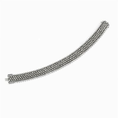 Bracciale in Oro Bianco 18k e Diamanti