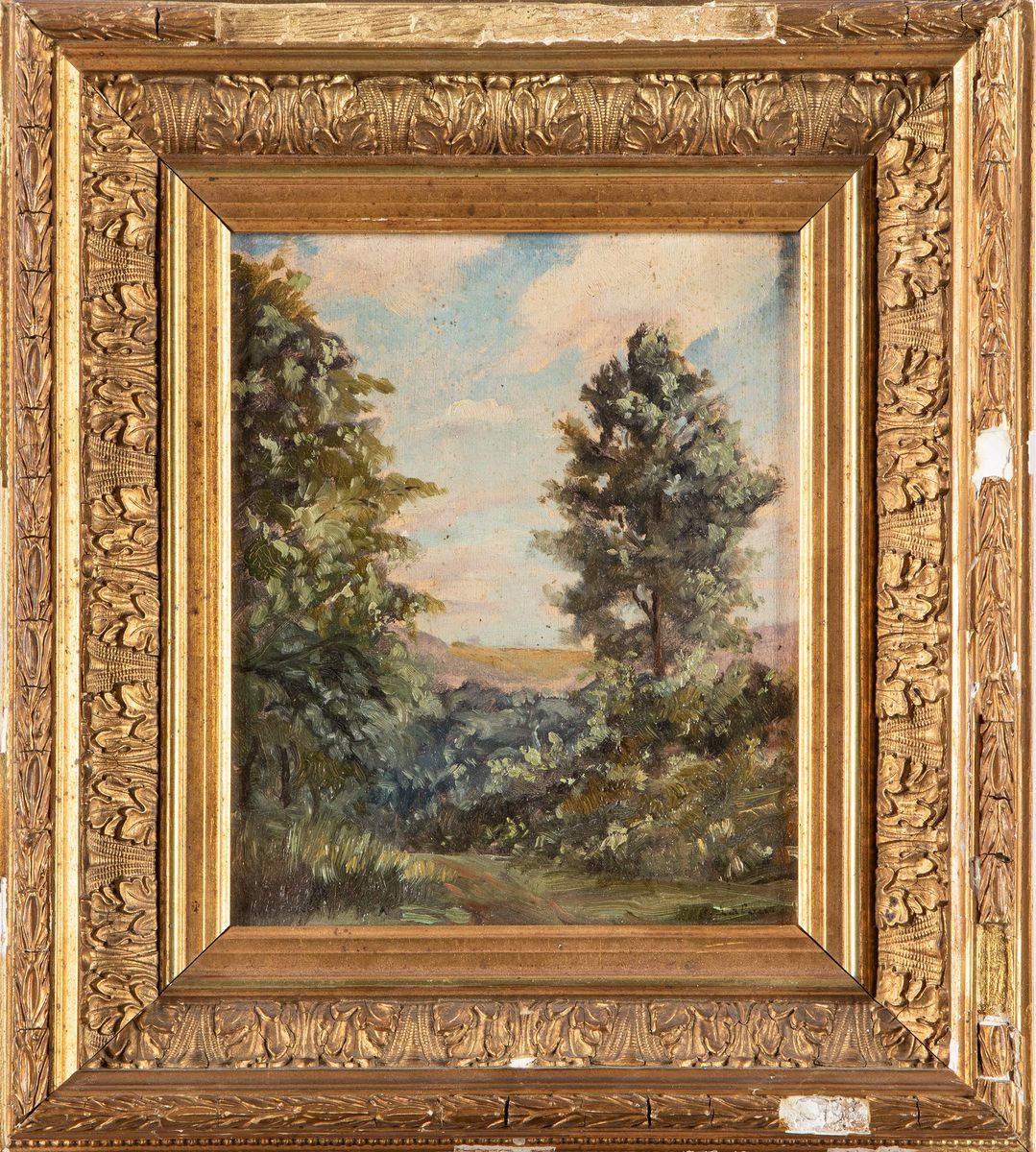 Auguste Laloue - Paesaggio con Alberi