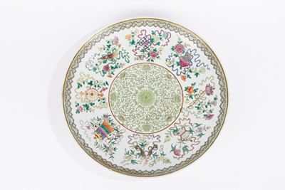 Piatto 'Bajixiang', Porcellana Famiglia Rosa, Guangxu (1875-1908), diametro 50,5 cm