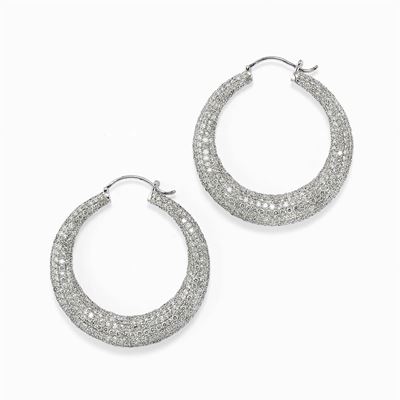 Orecchini in Oro Bianco 18k e Diamanti