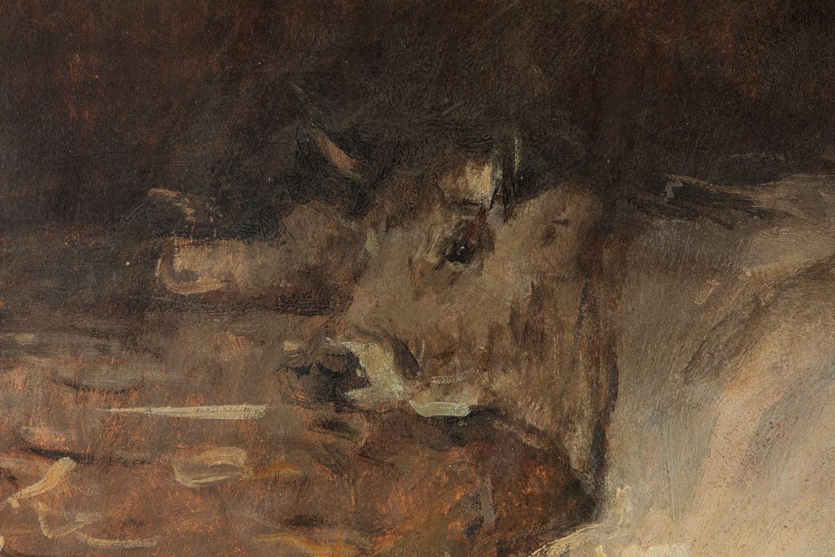 Romualdo Locatelli - Nella Stalla