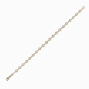 Bracciale tennis in oro rosa 18k e diamanti