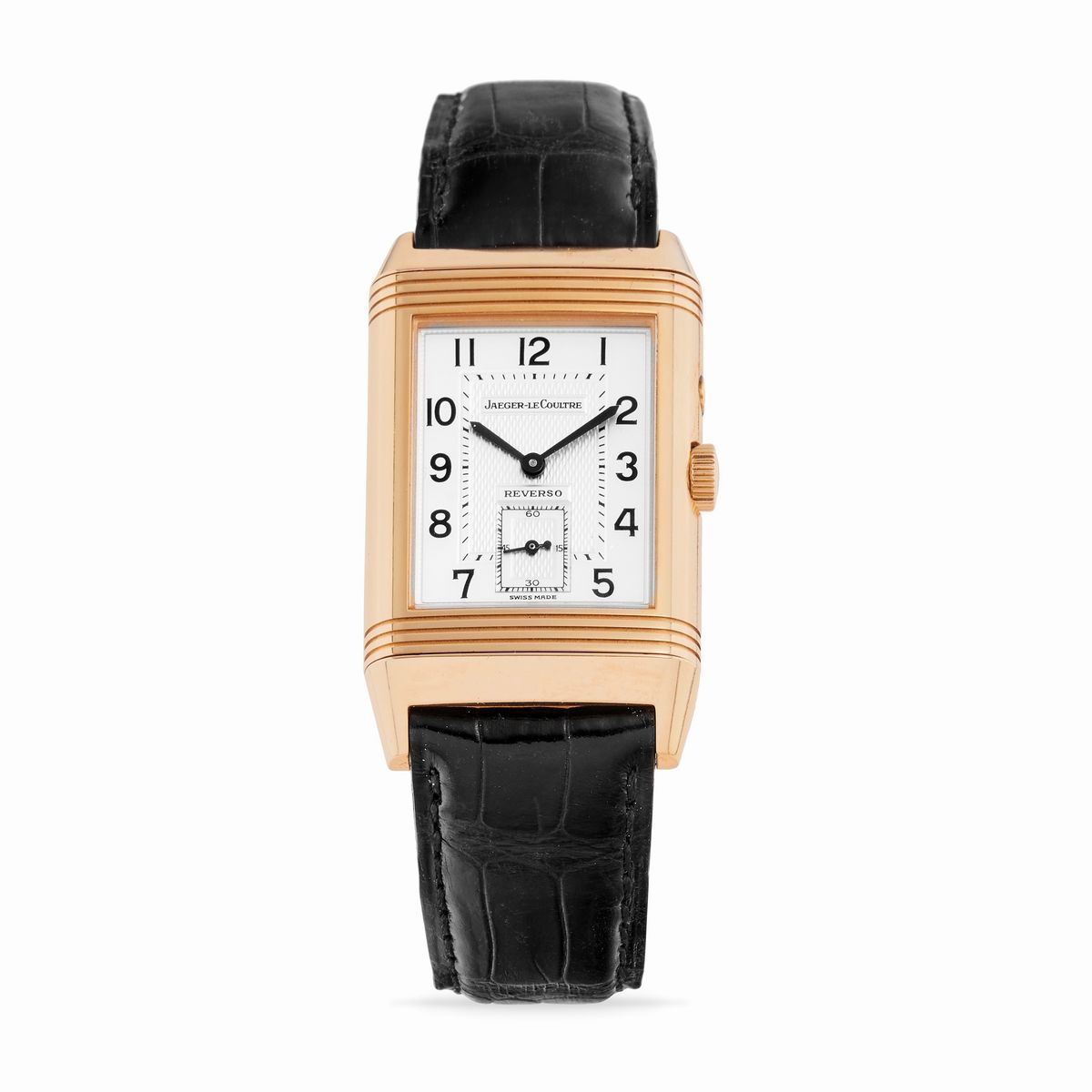 Jaeger-lecoultre - Reverso Duoface Night & Day, Orologio da polso in oro rosa 18k, anni '90