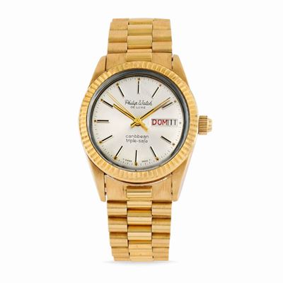 Caribbean Triple-Safe, orologio da polso, oro 18k, anni '70