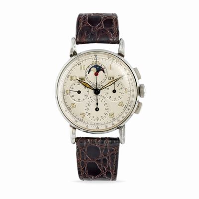 Tri-Compax, Referenza 22250, anni ‘40, orologio da polso in acciaio