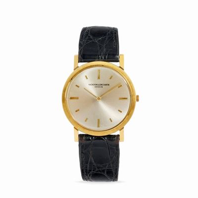 Orologio da polso, Cassa rotonda in oro 18k con movimento a carica manuale Cal. 1003, anni '60