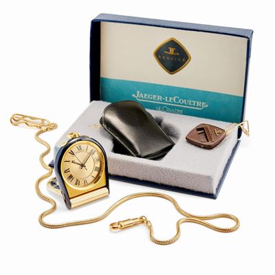 Memovox, Orologio da borsa, anni '60, cassa in metallo dorato e laccatura nera