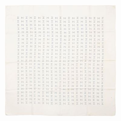 Foulard Filets de Selle, seta su fondo color crema, 1955