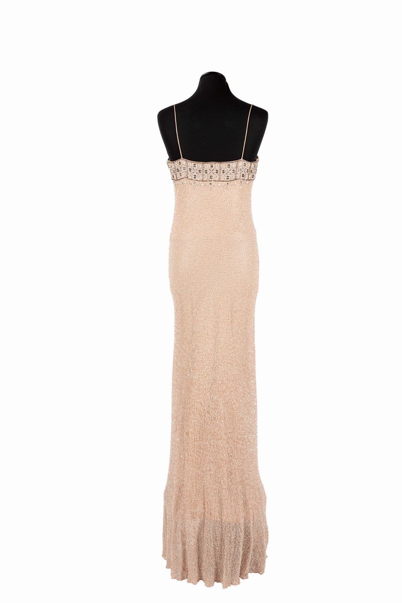 Jenny Packam - Jenny Packham, Abito lungo da sera in chiffon di seta ricamato