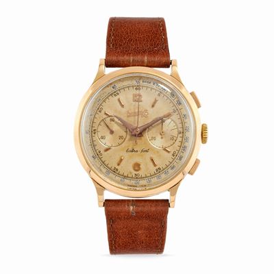Extra-Fort, anni '50, cassa rotonda in oro rosa 18k