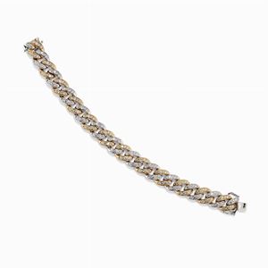Bracciale in oro bicolore 18k e diamanti