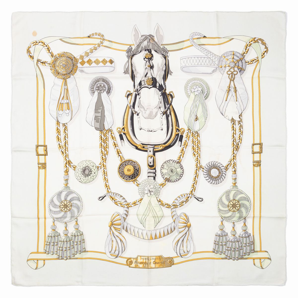 Sold at Auction: Hermes Caraibes Pink Silk Scarf