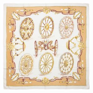 Les Roues silk twill scarf 