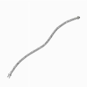 Bracciale tennis in oro bianco 18k e diamanti