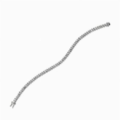 Bracciale Tennis in Oro Bianco 18k e Diamanti