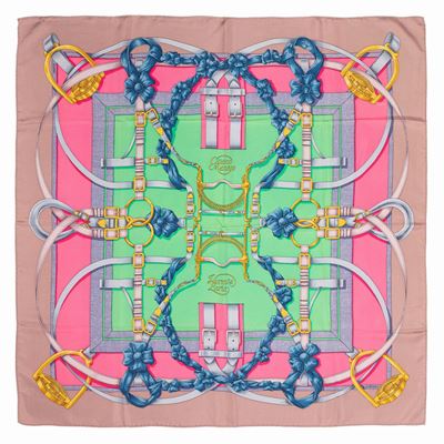 Henri d'Origny, Foulard Grand Manège, seta, 1990