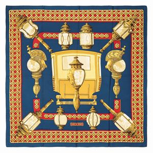 Feux de route silk twill scarf