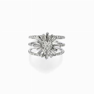 Anello in oro bianco 18k e diamanti