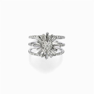 Anello in Oro Bianco 18k e Diamanti
