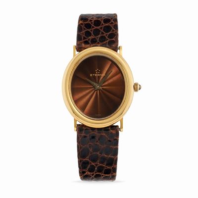 Orologio Elliptico, oro 18k con movimento a carica manuale, anni '80