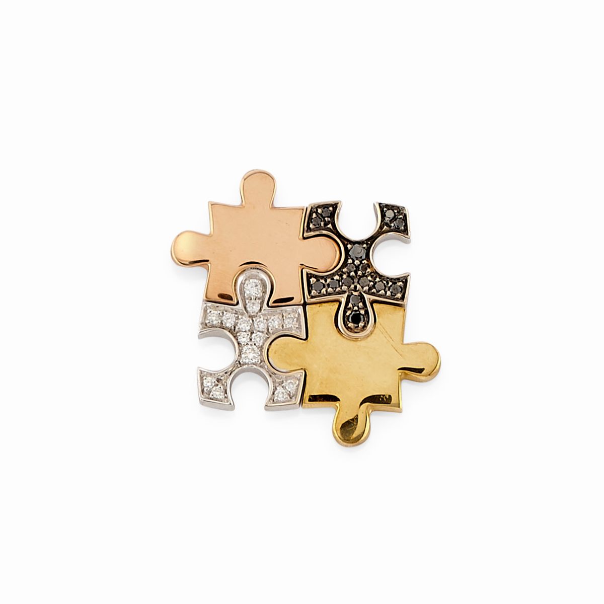 Sei Gioielli nei Tre Ori 18k e Diamanti Neri e Incolori