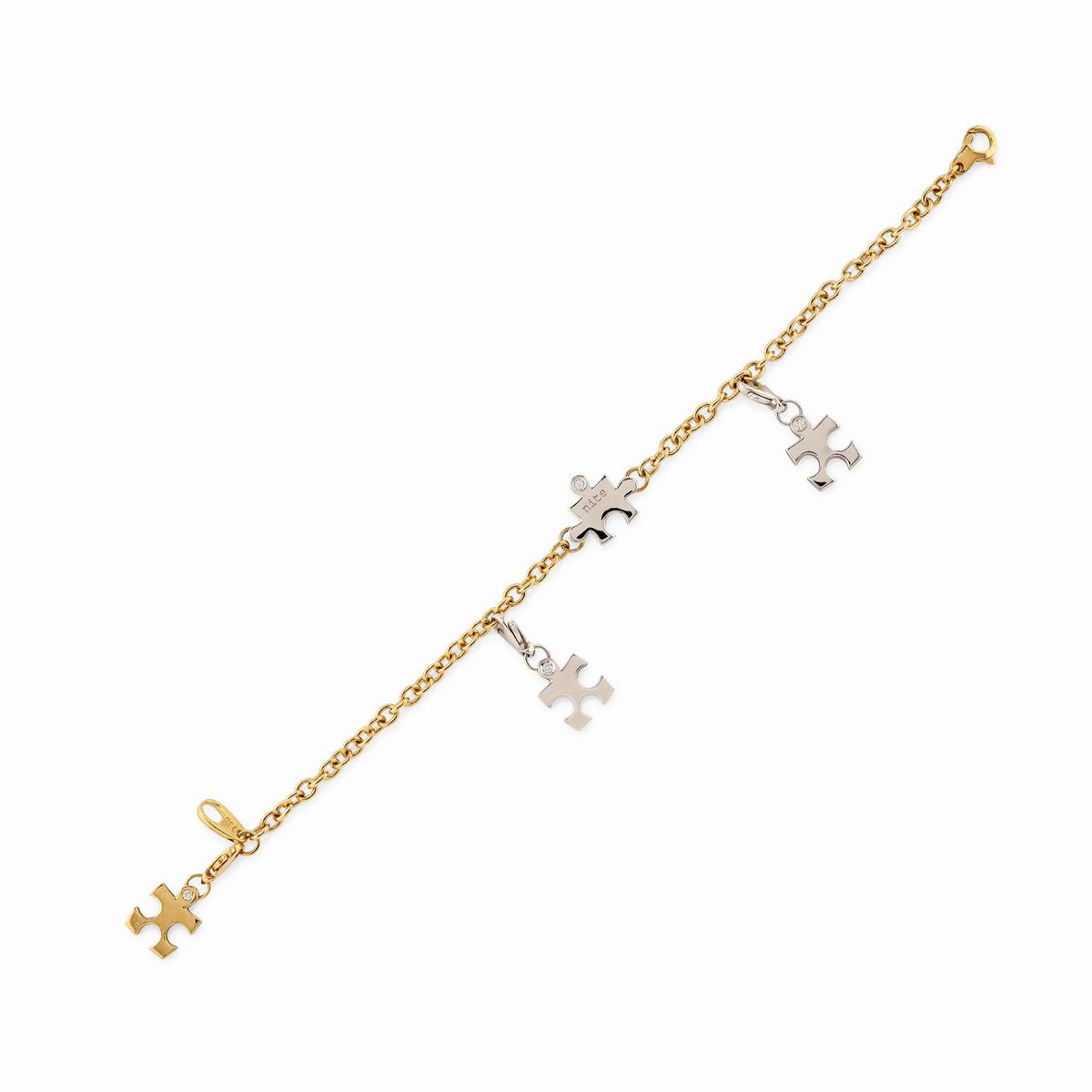 Cinque Gioielli nei Tre Ori 18k e Diamanti Neri e Incolori