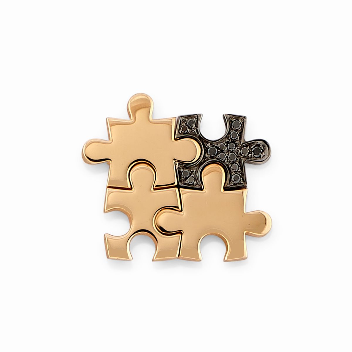 Sei Gioielli nei Tre Ori 18k con Diamanti Neri e Incolori