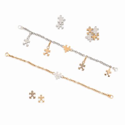 Sei Gioielli in Oro Bicolore 18k e Diamanti