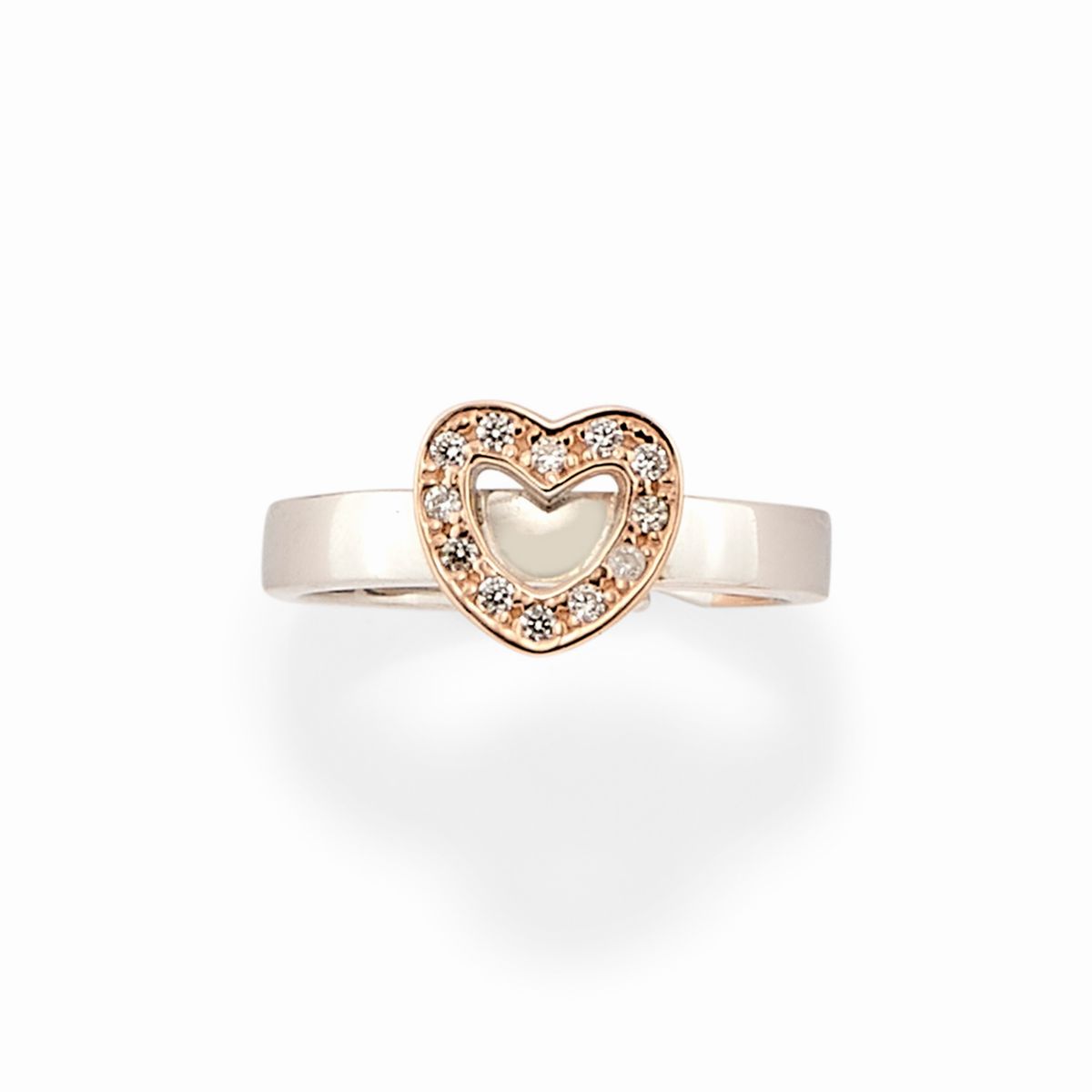 Cinque Gioielli in Oro Bianco e Rosa 18k, Diamanti e Cammeo