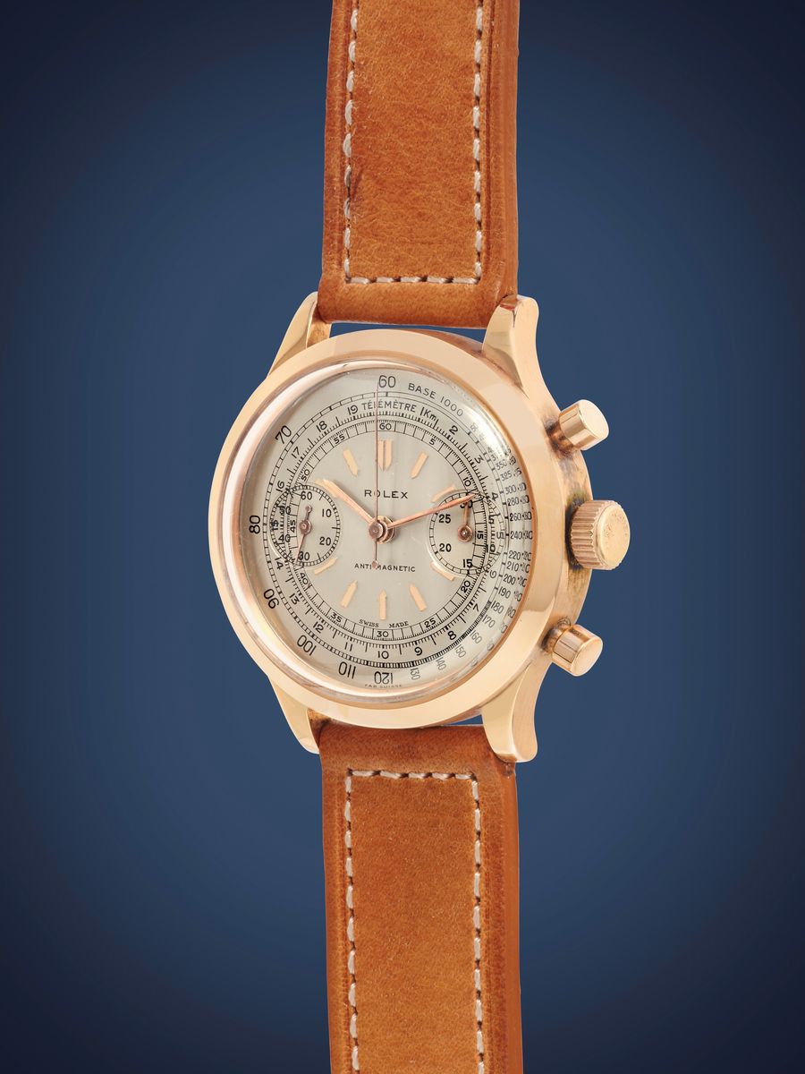 Rolex - Cronografo Barilotto 3525 in oro rosa, anni ‘40